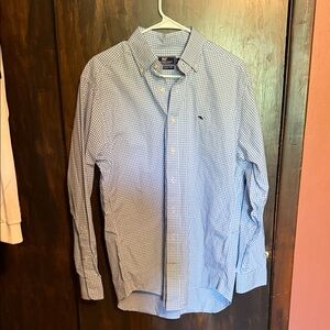 Vineyard Vines Men's Light Blue Checkered Shirt